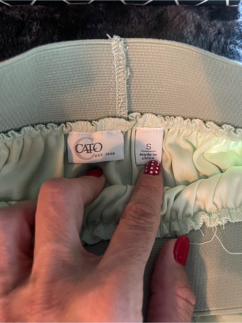 Cato Sage Green Lace A-Line Midi Skirt - Picture 4 of 5